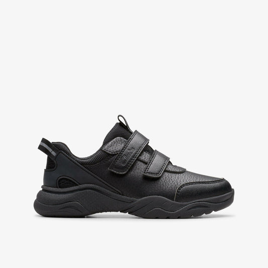 Clarks Feather Shine Kid Black