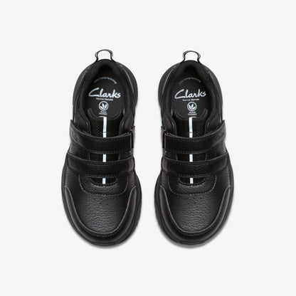 Clarks Feather Shine Kid Black