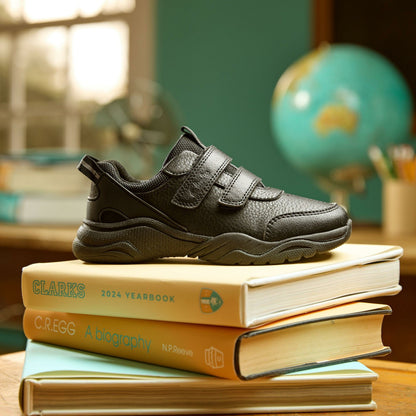 Clarks Feather Shine Kid Black
