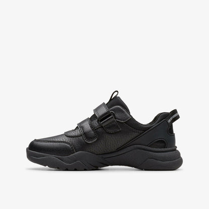 Clarks Feather Shine Kid Black