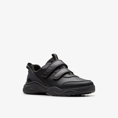 Clarks Feather Shine Kid Black