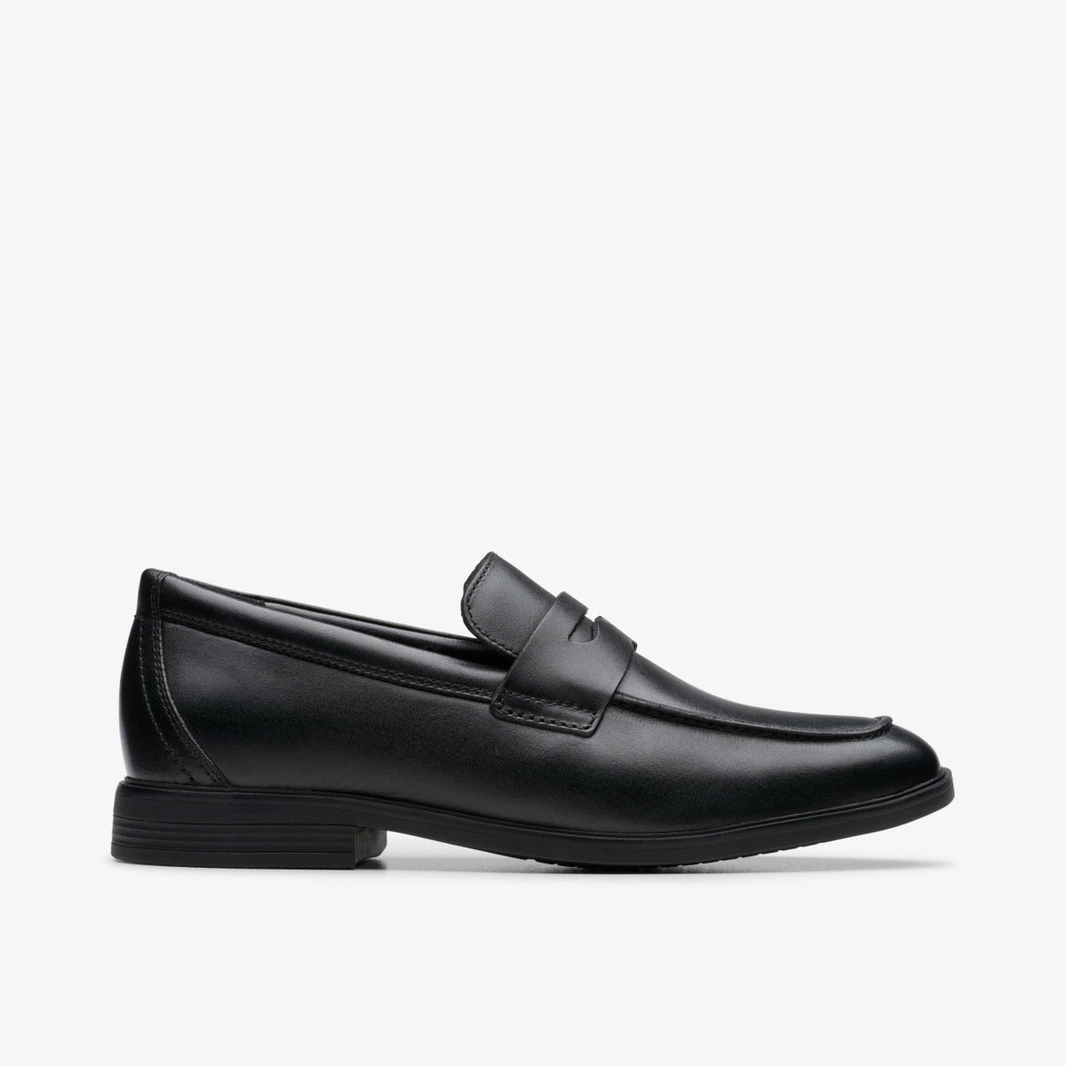 Clarks Jonwin Craft Youth Black Leather