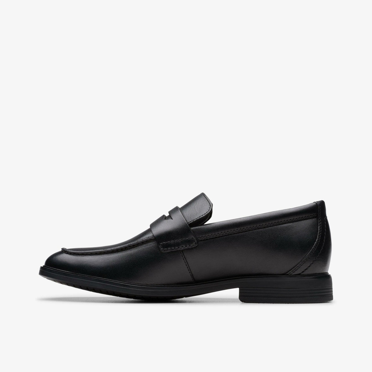 Clarks Jonwin Craft Youth Black Leather