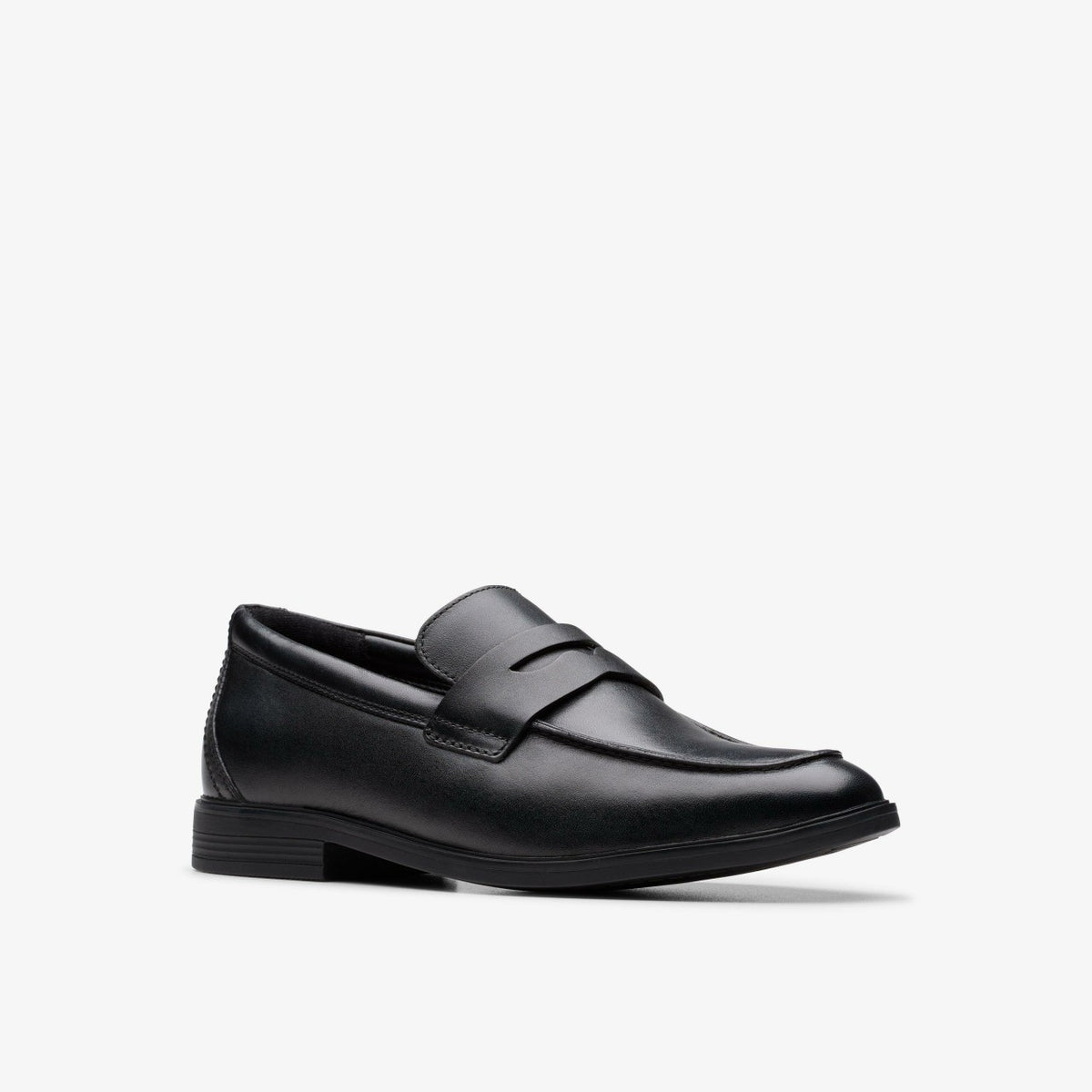 Clarks Jonwin Craft Youth Black Leather