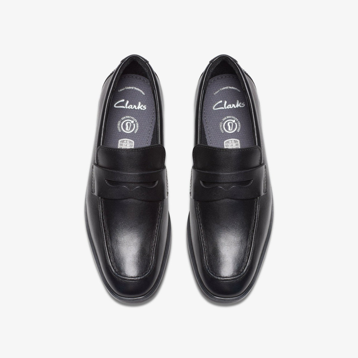 Clarks Jonwin Craft Youth Black Leather