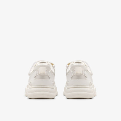 Clarks Feather Pace Kid White
