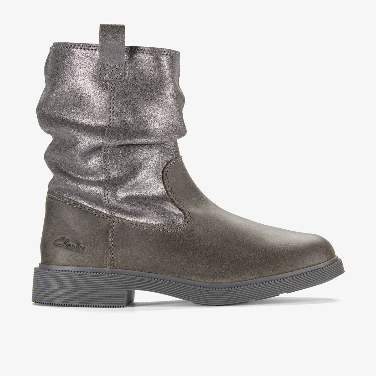 Clarks Oaklyn Top Kid Pewter Suede