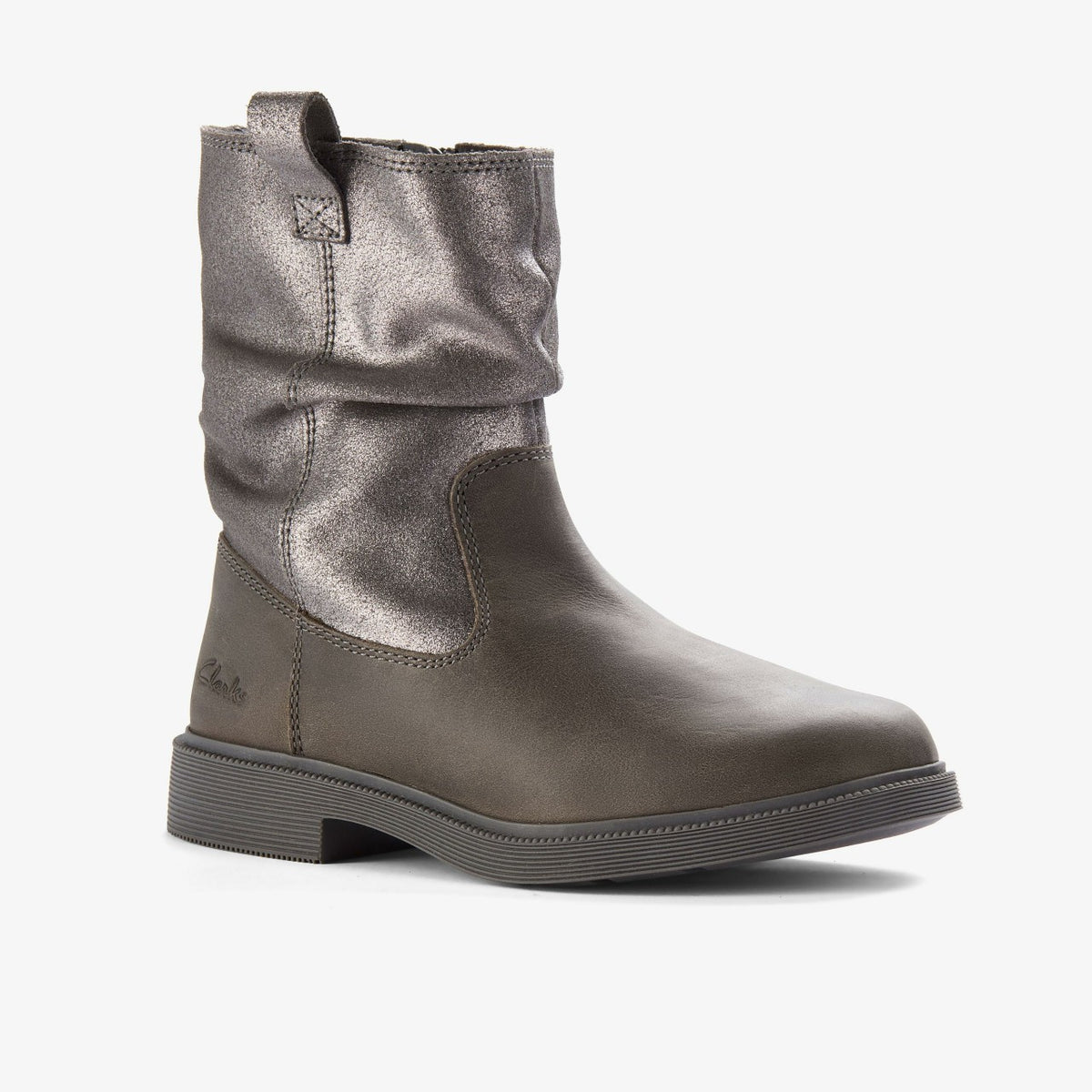 Clarks Oaklyn Top Kid Pewter Suede