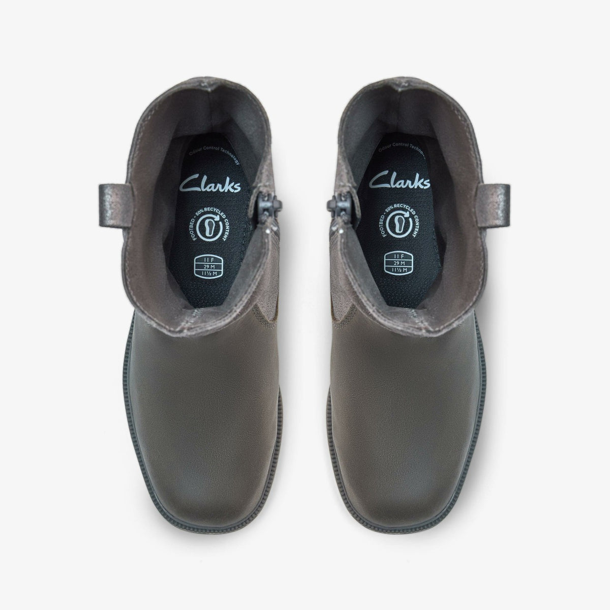 Clarks Oaklyn Top Kid Pewter Suede