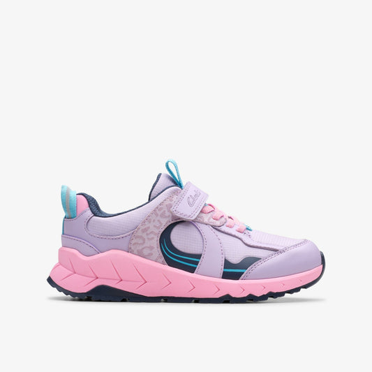 Clarks Selva Hero Kid Lilac Combination