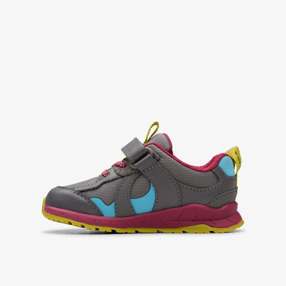 Clarks Selva Hero Toddler Dark Grey Combination