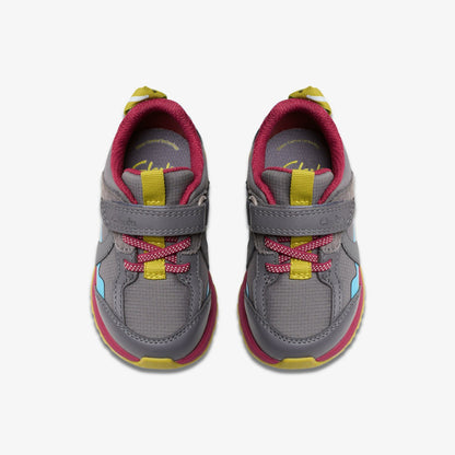 Clarks Selva Hero Toddler Dark Grey Combination