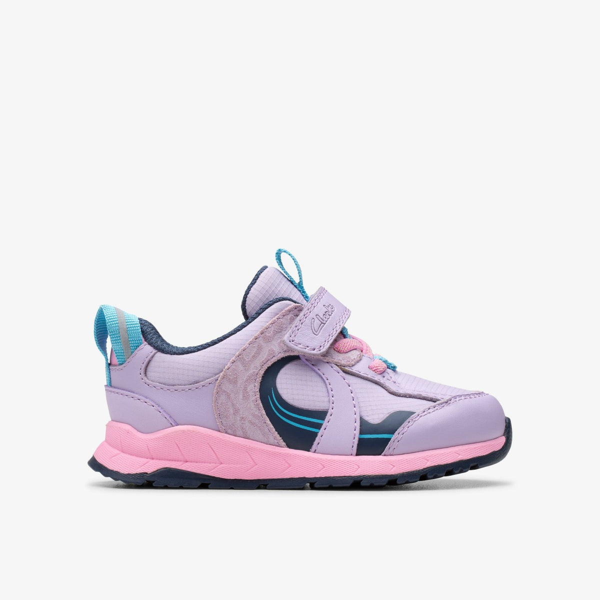 Clarks Selva Hero Toddler Lilac Combination