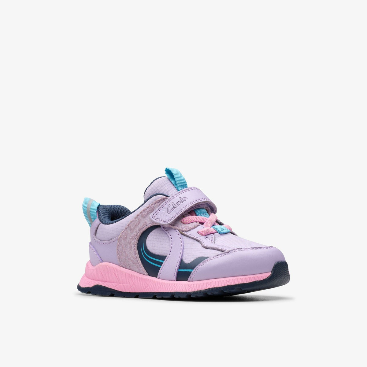 Clarks Selva Hero Toddler Lilac Combination