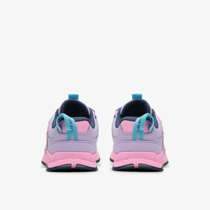 Clarks Selva Hero Toddler Lilac Combination