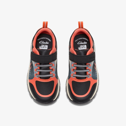 Clarks Steggy 2 Fly Kid Black/Orange
