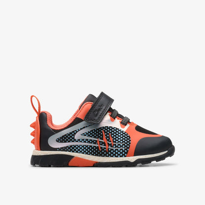 Clarks Steggy 2 Fly Toddler Black/Orange