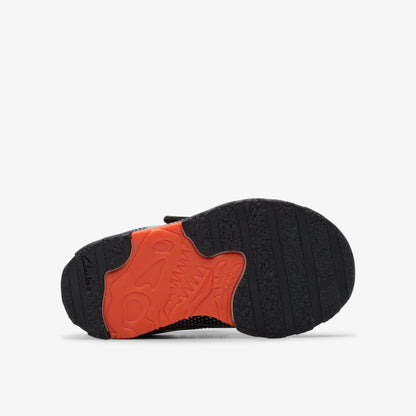 Clarks Steggy 2 Fly Toddler Black/Orange