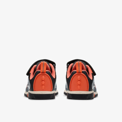 Clarks Steggy 2 Fly Toddler Black/Orange