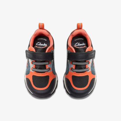Clarks Steggy 2 Fly Toddler Black/Orange