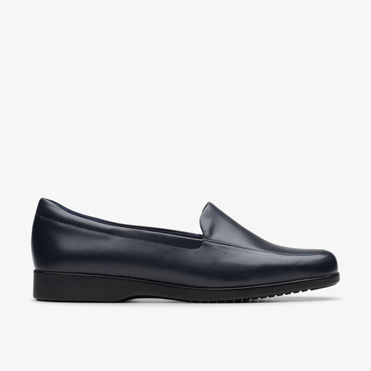 Clarks Georgia Loafer Navy Leather