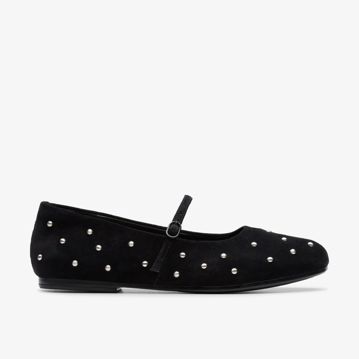 Clarks Livia Stud Black Suede