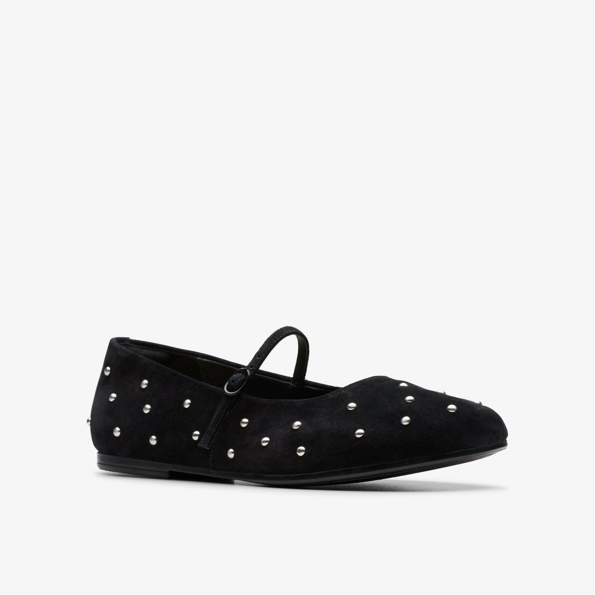 Clarks Livia Stud Black Suede