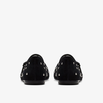 Clarks Livia Stud Black Suede