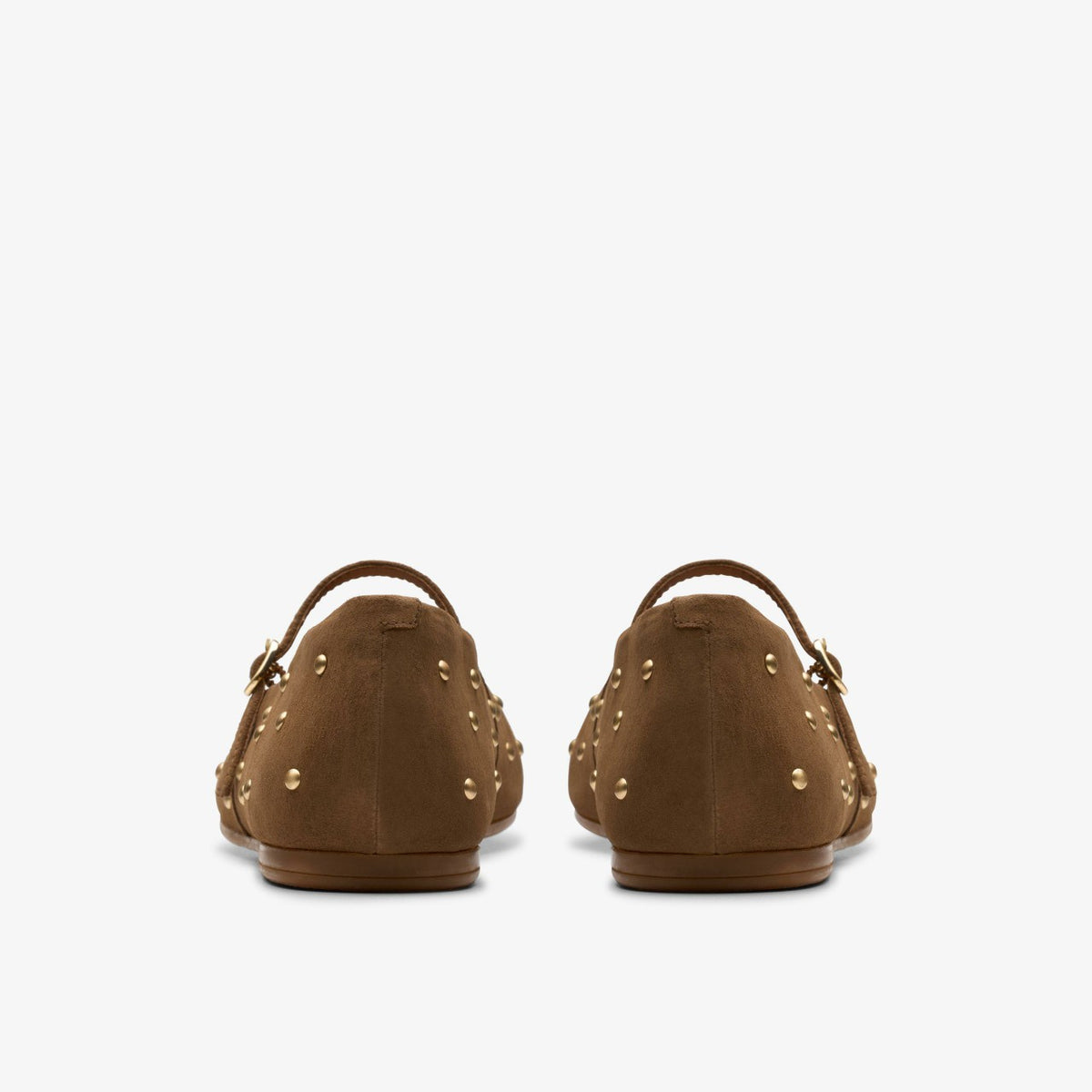 Clarks Livia Stud Walnut Suede