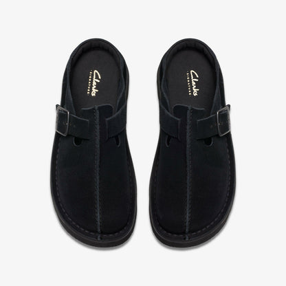 Clarks Solsbury Mule Black Suede