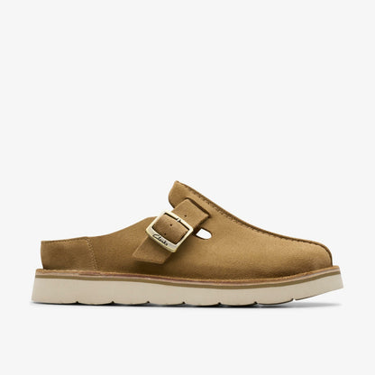 Clarks Solsbury Mule Dark Sand Suede