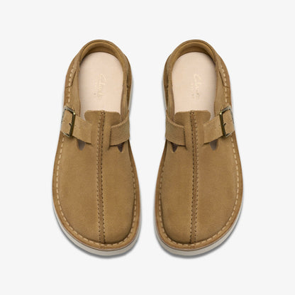 Clarks Solsbury Mule Dark Sand Suede