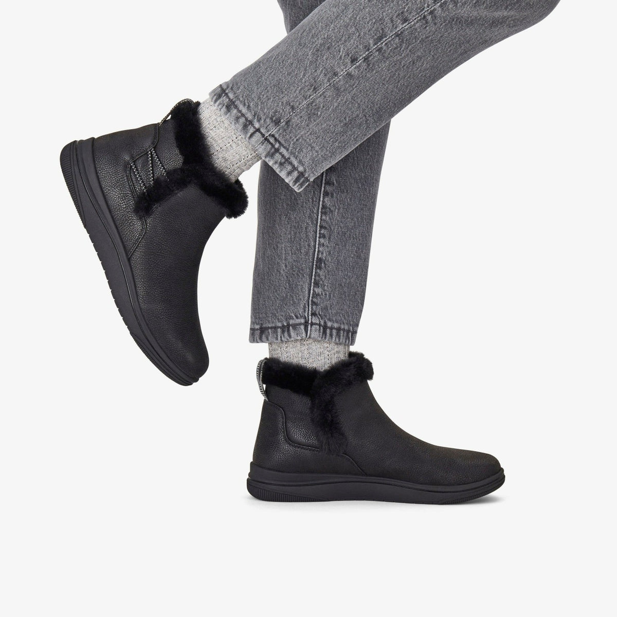 Clarks Brinkley Fur Black Combination