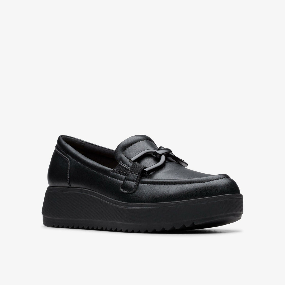 Clarks Zylah Top Black Leather