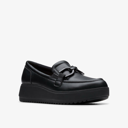 Clarks Zylah Top Black Leather