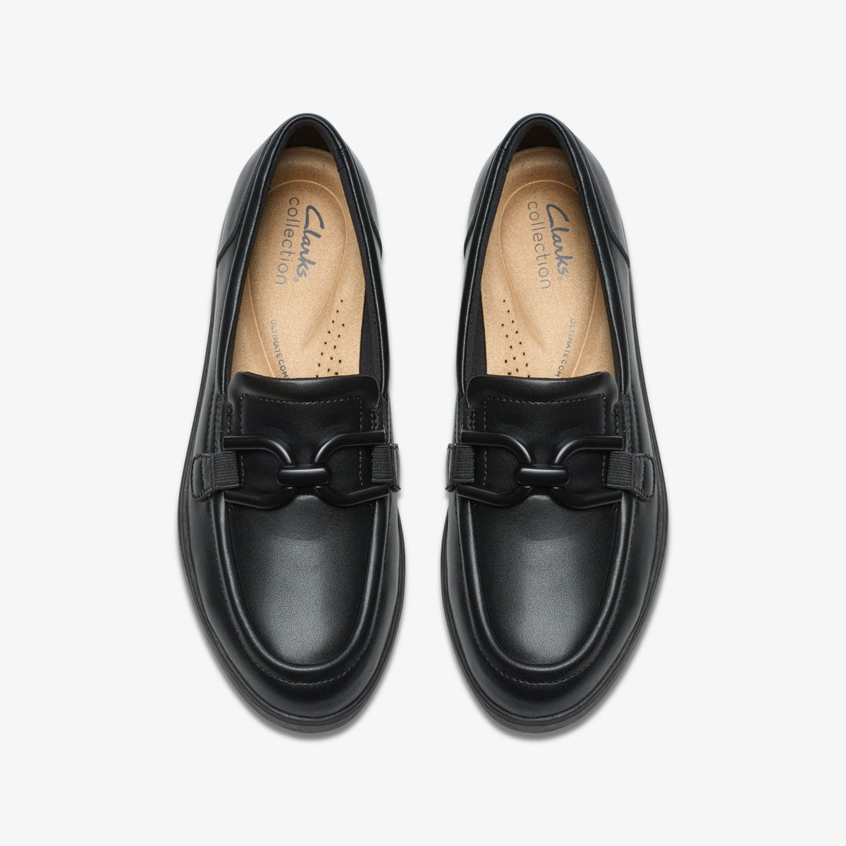 Clarks Zylah Top Black Leather