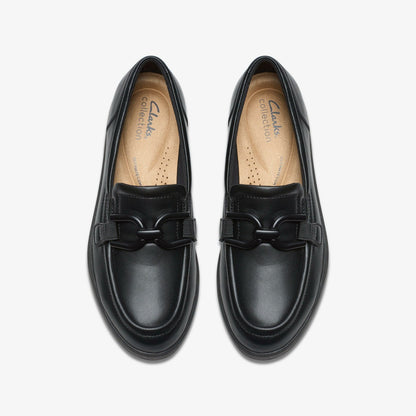 Clarks Zylah Top Black Leather