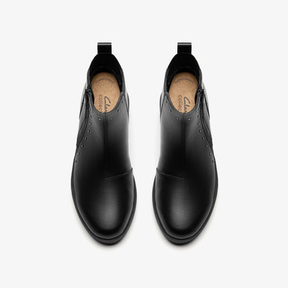 Clarks Zylah Willow Black Leather