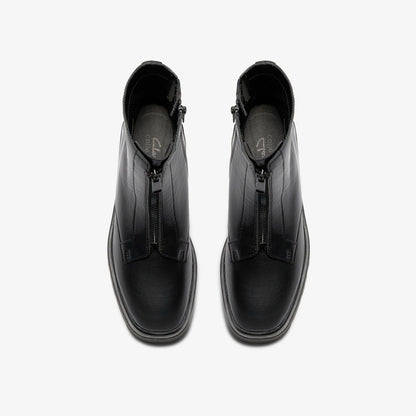 Clarks Lauryl Zip Black Leather