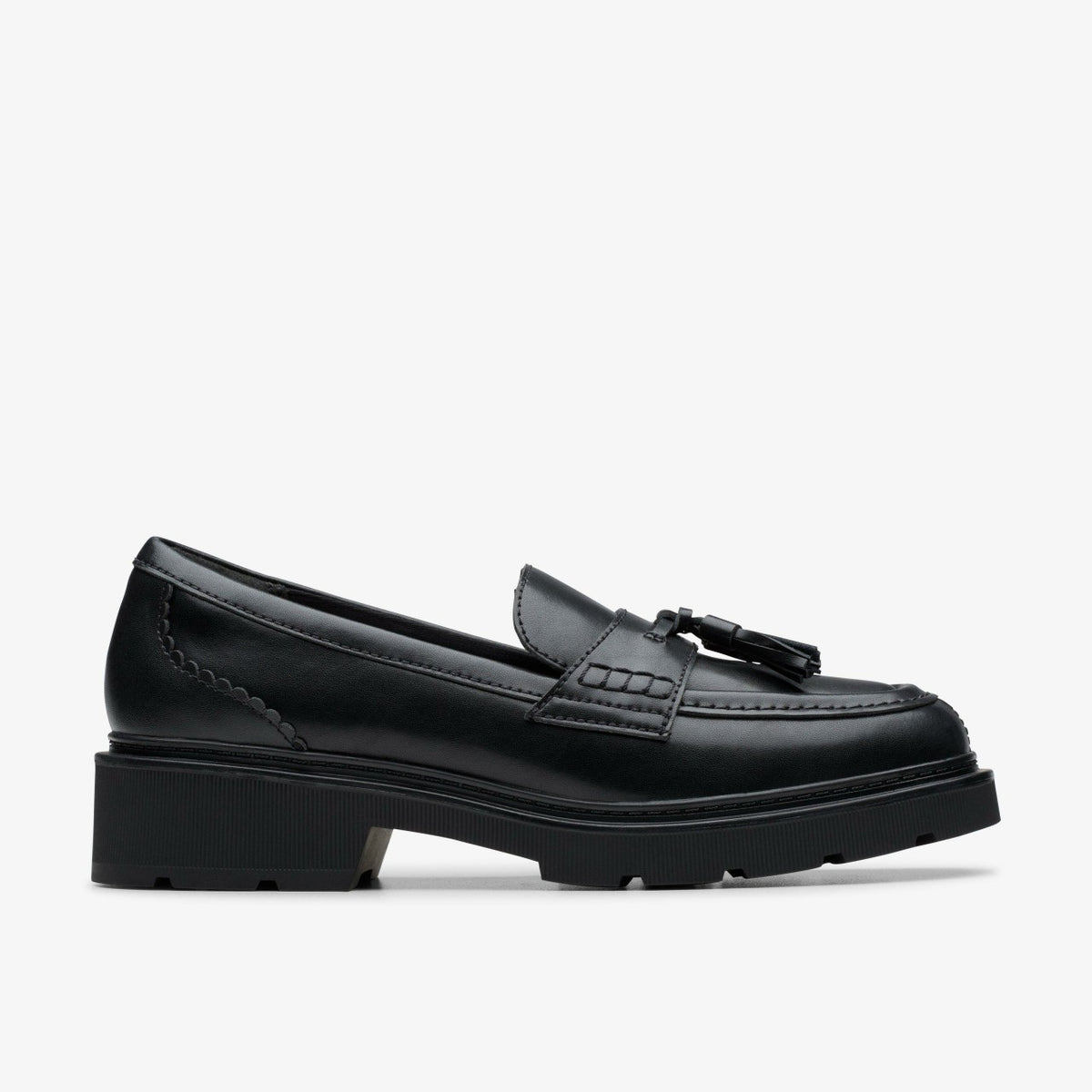 Clarks Lauryl Tassel Black Leather
