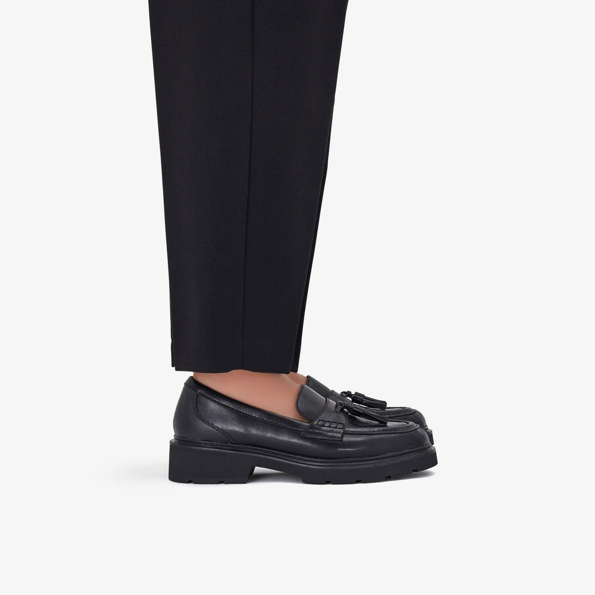 Clarks Lauryl Tassel Black Leather