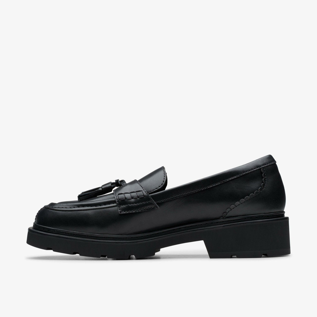 Clarks Lauryl Tassel Black Leather