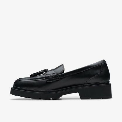Clarks Lauryl Tassel Black Leather