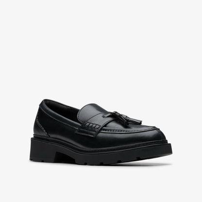 Clarks Lauryl Tassel Black Leather