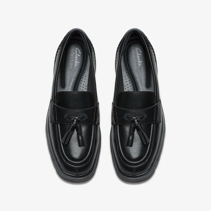 Clarks Lauryl Tassel Black Leather