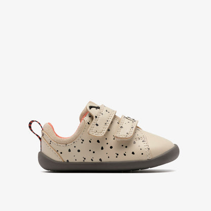 Clarks Roamer Wish Toddler Off White Print