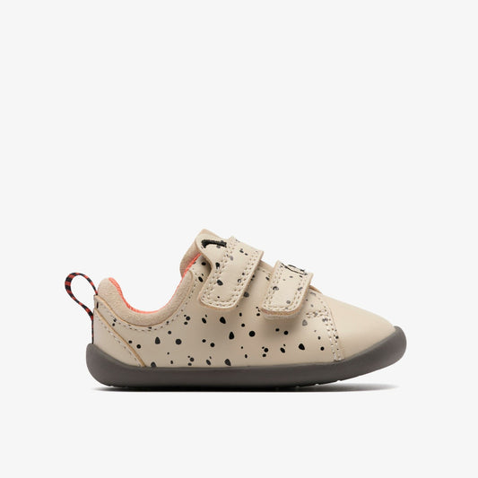 Clarks Roamer Wish Toddler Off White Print