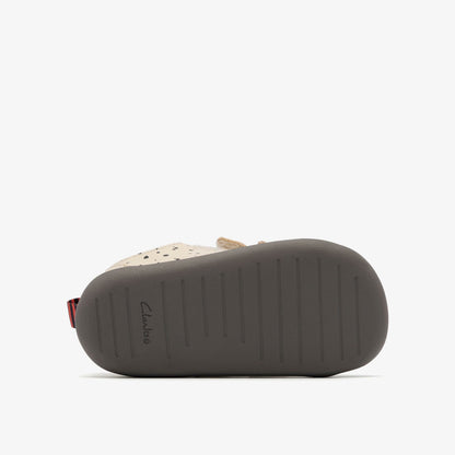 Clarks Roamer Wish Toddler Off White Print