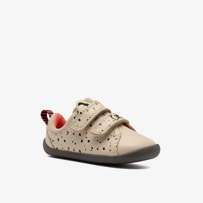 Clarks Roamer Wish Toddler Off White Print