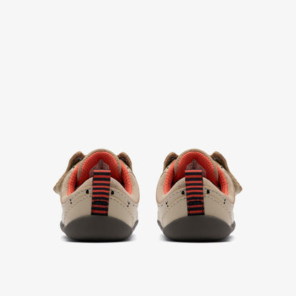 Clarks Roamer Wish Toddler Off White Print
